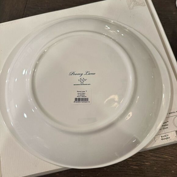 LENOX Peony‎ Lane Serving Round Platter Porcelain Dinnerware 13”  New - Picture 3 of 7